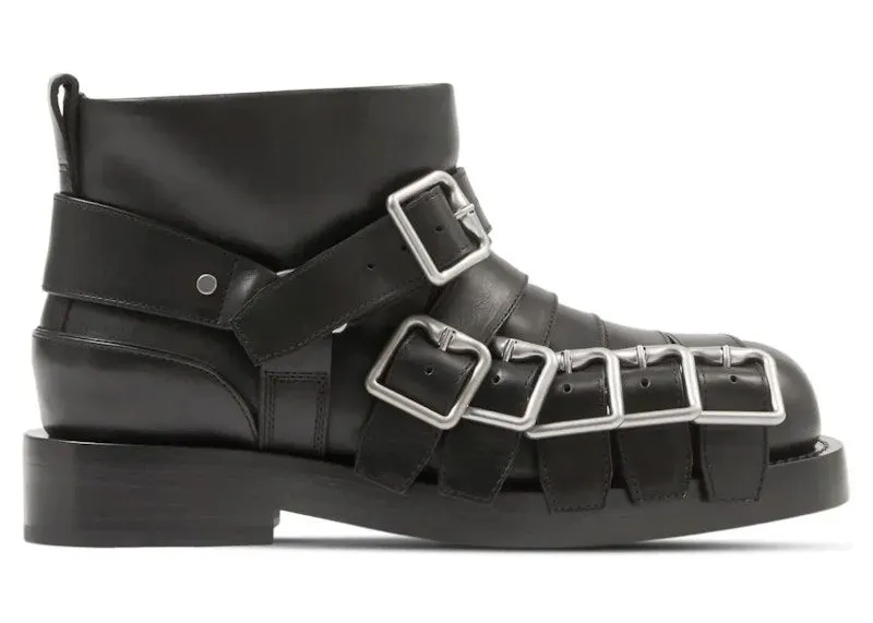 Burberry Leather Strap Boot Black (8077201)