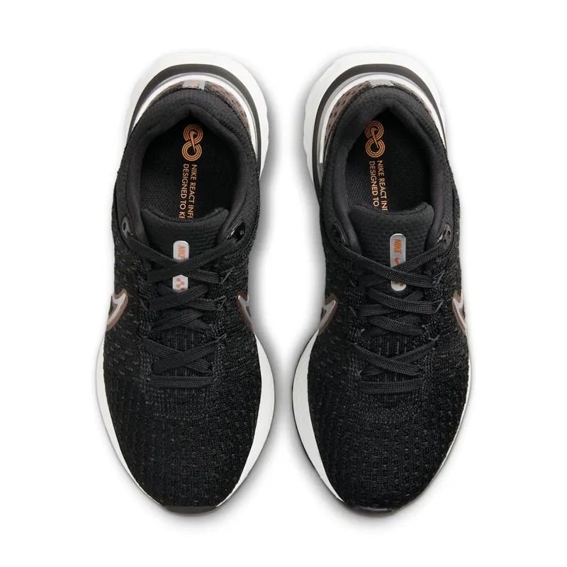 Nike React Infinity Run Flyknit 3 Black Metallic Copper (DD3024-009)