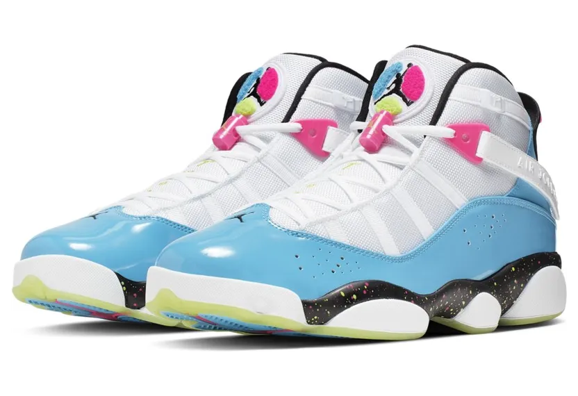 Jordan 6 Rings ‘Blue Fury Cyber Pink’ White/Light Blue Fury/Cyber Pink (CK0018-100)