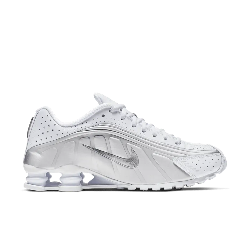 Nike Shox R4 White Metallic Silver White/Metallic Silver-Bright Crimson-Metallic Silver (104265-131)