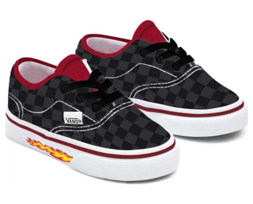 VANS Gepersonaliseerde Toddler Checkerboard Flame Authentic Zwart (VN0A3CST102)