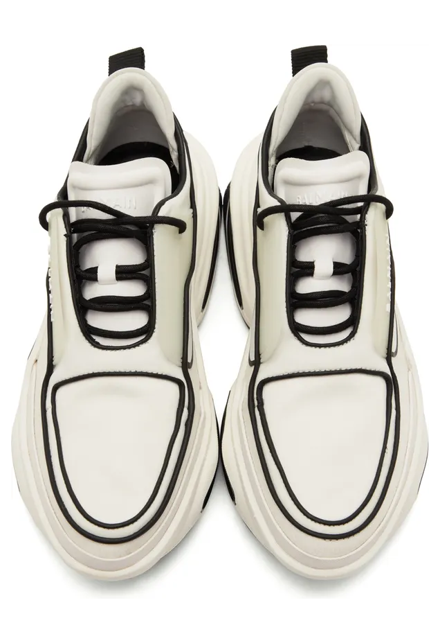Balmain White & Black B-Bold Sneakers (XN1VI541TSNH) (5)