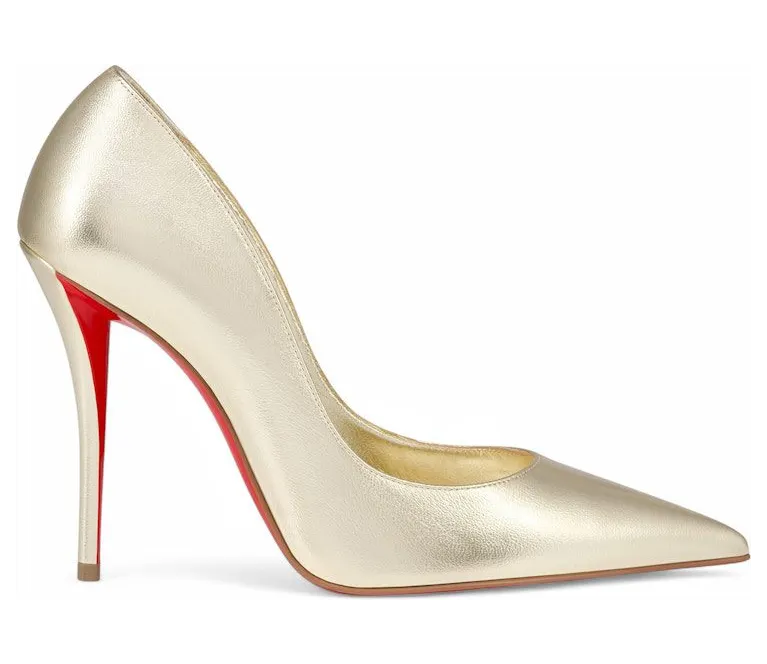 Christian Louboutin Miss Z 100mm Pump Platine Laminated Nappa Leather (1250945G306)