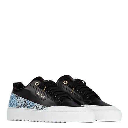 Mason Garments Torino Leather/Snake Black/Blue (FW20-9A)