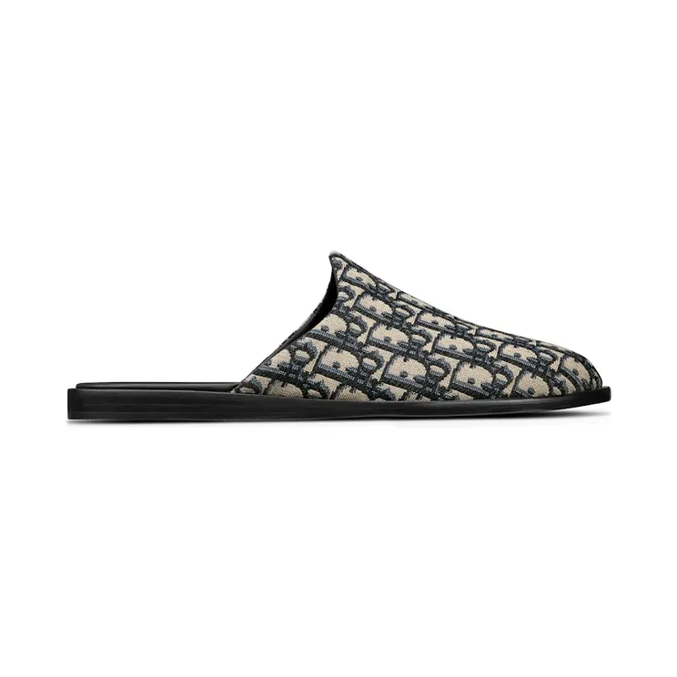Dior Indior Mule Beige Black Dior Oblique Jacquard (3SA097ZJU_H961)