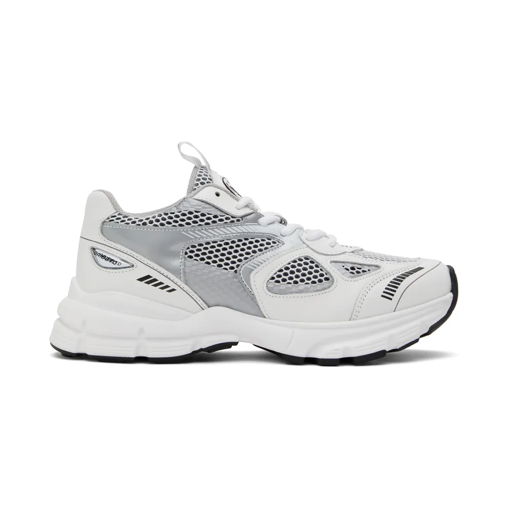 Axel Arigato White & Silver Marathon Sneakers (93036)