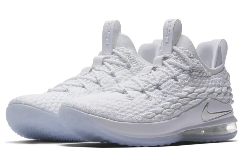 Nike LeBron 15 Low White Metallic Silver