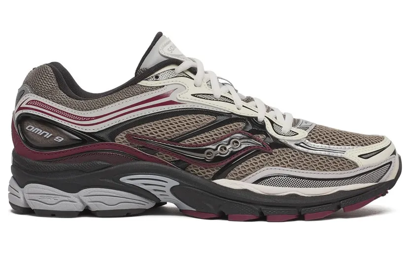 Saucony ProGrid Omni 9 Tomorrow, Meet Yesterday Pack Tan Maroon (S70832-8)