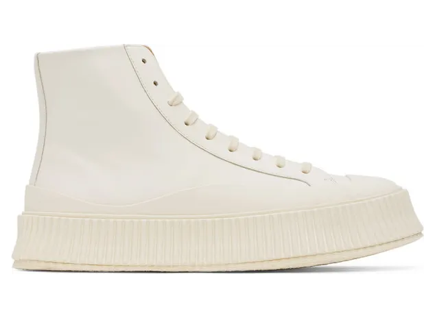 Jil Sander Off-White Vulcanized High-Top Sneakers (JI32536A-11560)