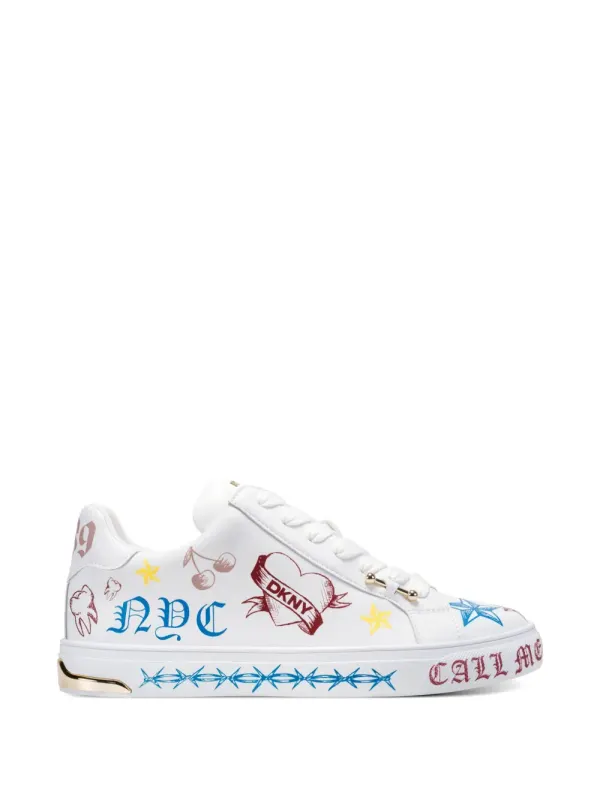 DKNY Abeni Tattoo low-top – White (K1623262WHT)