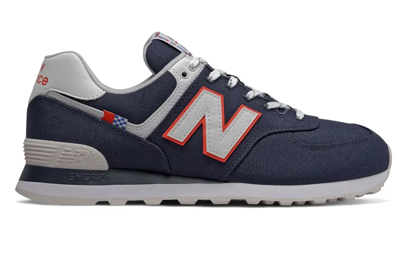 New Balance 574 Coastal Pack Natural Indigo Toro Red White (ML574SOP)