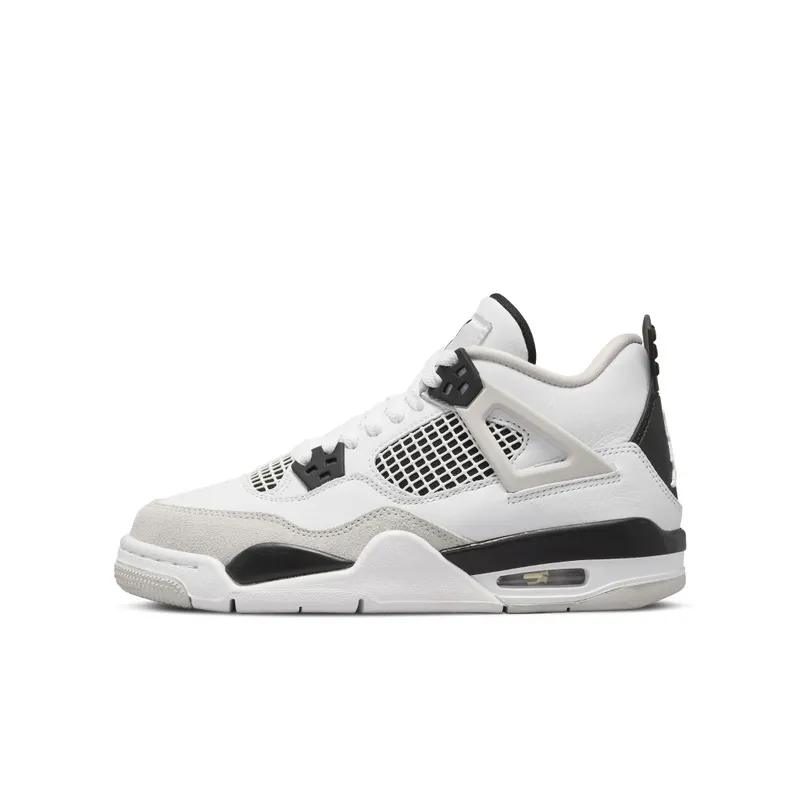 Air Jordan 4 Retro Military Black (GS) (408452-111)