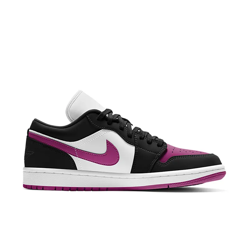 Jordan 1 Low Black Cactus Flower (W) Black/Cactus Flower-White (DC0774-005)