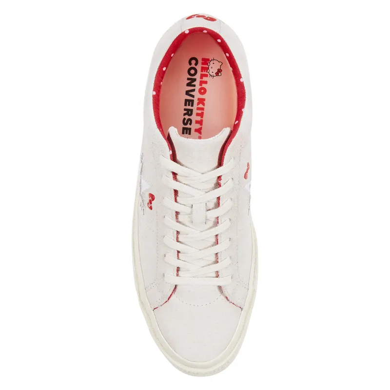 Converse One Star Ox Hello Kitty Grey Vaporus Grey/Egret-Fiery Red (162937C)