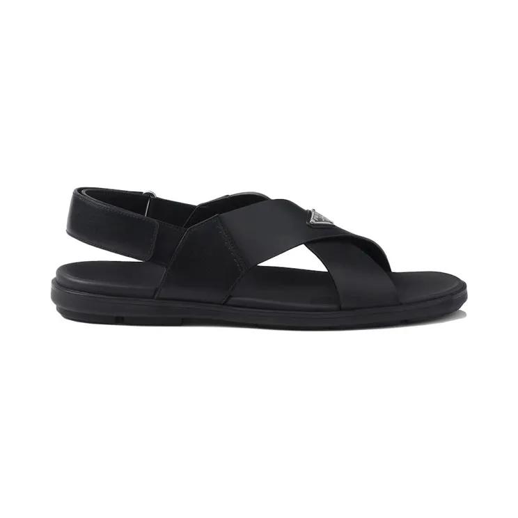 Prada Crisscross Leather Sandals Black (2X3121_3LEM_F0002)