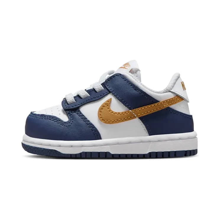 Nike Dunk Low “White / Midnight Navy / Wheat” (FB9107-111)