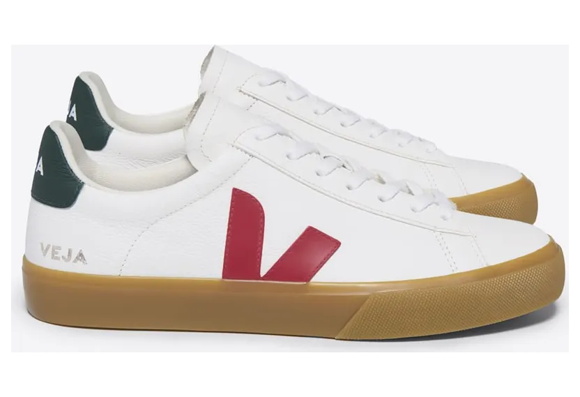 Veja Campo Chromefree Leather “White/Red / Dark Green” (CP0503497)