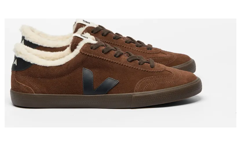 Veja Volley Suede Sneakers with Shearling-Lined Interior Hazel (VU0321470)