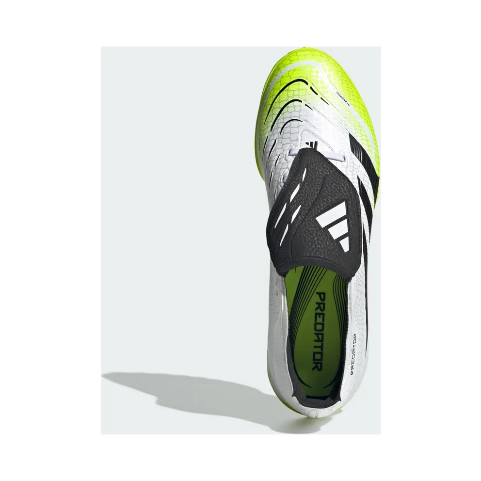 adidas Predator League Fold-Over Tongue TF Cloud White Core Black Lucid Lemon (JQ1072)
