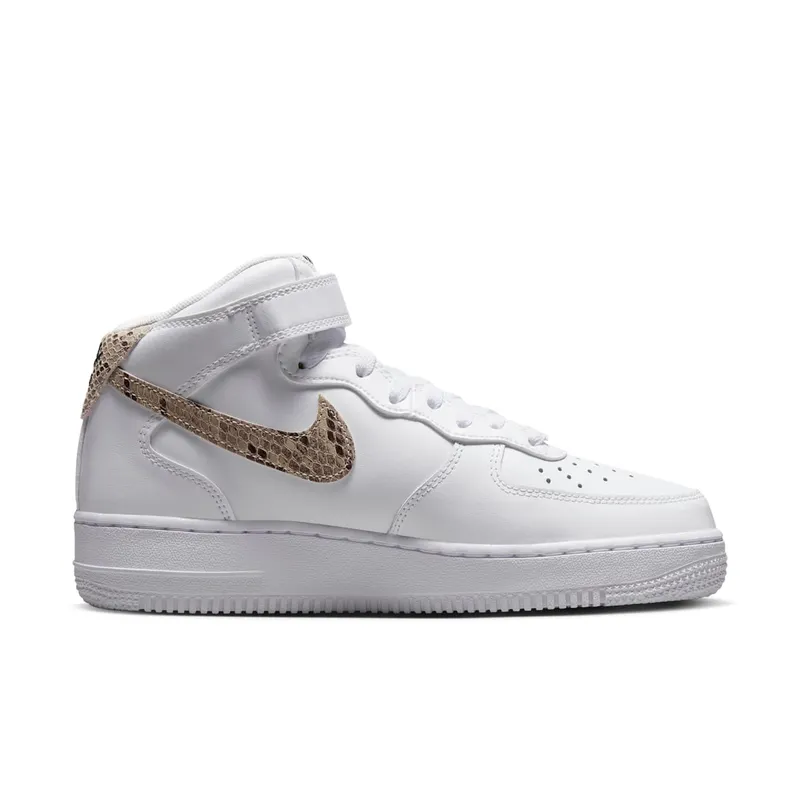 Nike Air Force 1 ’07 Mid White Snake Swoosh (DD9625-101)