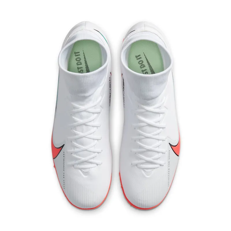 Nike Mercurial Superfly 7 Academy TF White Crimson Jade (AT7978-163)