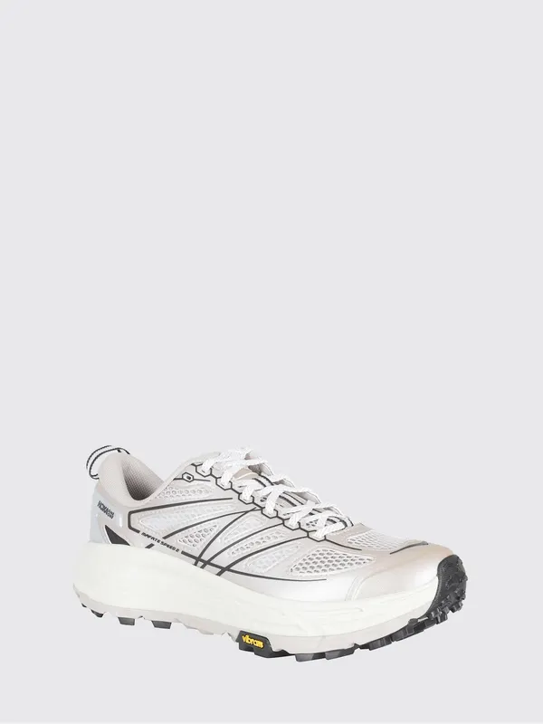 Hoka Mafate Speed 2 Two-Tone Mesh Sneakers with a Vibram Notched Sole Grey (1171891098PLCK)