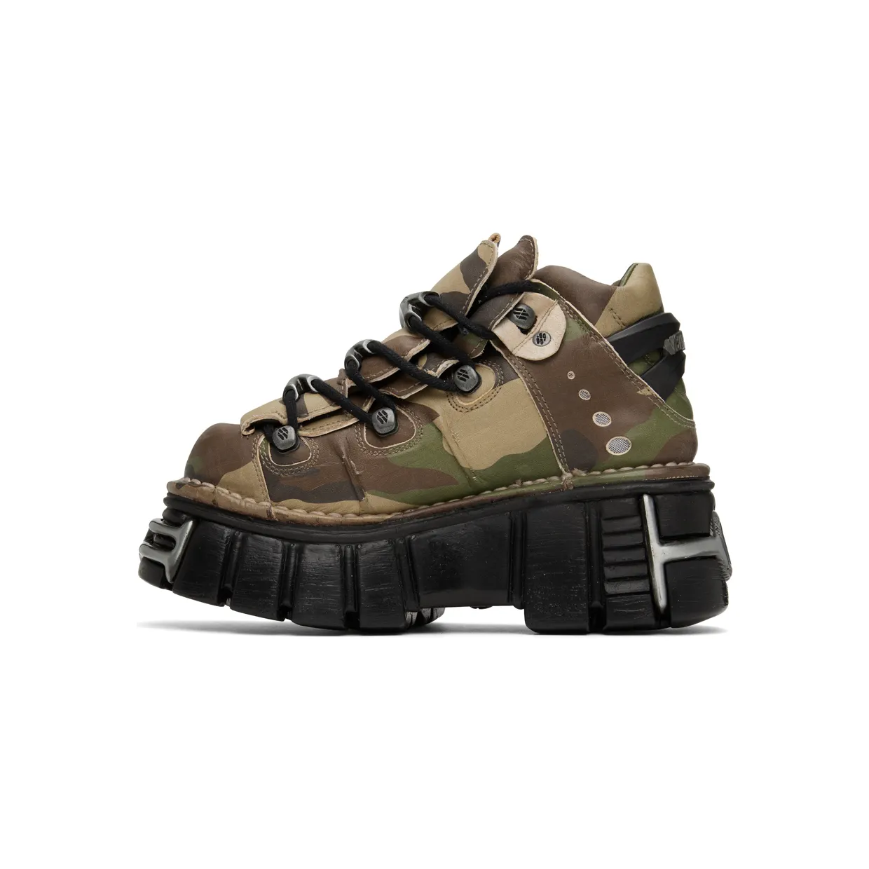 VETEMENTS Khaki New Rock Edition Platform Sneakers (UA53SN200G) (3)