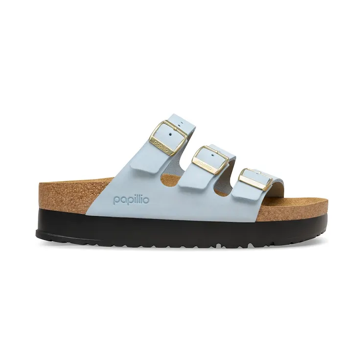 Birkenstock Florida Flex Platform Nubuck Leather Baby Blue (1032684)