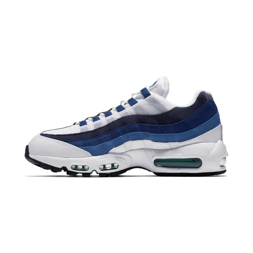 Nike Air Max 95 White Slate Blue White/Emerald Green-Court Blue-New Slate (554970-131)