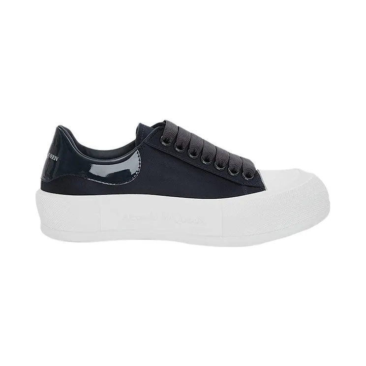 Alexander McQueen Deck Skate Plimsoll Lace-Up Anthracite (708085 W4GP9 1103)