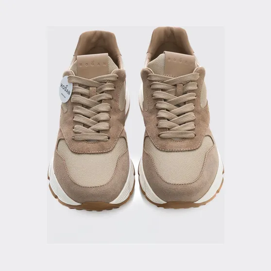 Hogan Hyperlight Suede and Mesh Sneakers Beige (HXM5630FK6HUG00ZCU)