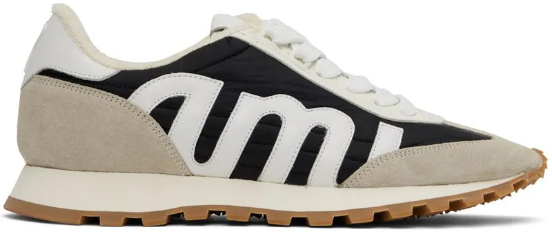 Ami Alexandre Mattiussi Alexandre Mattiussi Black & Beige New Running 001 Black (USN423.951)