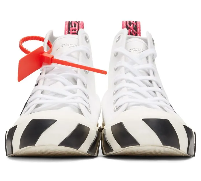 Off-White Vulc Arrows Patch High Top Sneaker White Pink (OMIA119S20D330380110) (2)