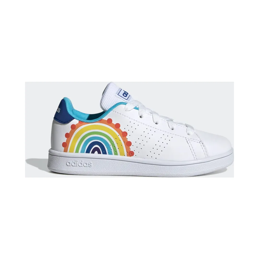 adidas Advantage Lifestyle Court Lace Schuh Cloud White / Royal Blue / Bright Cyan (GW2000)