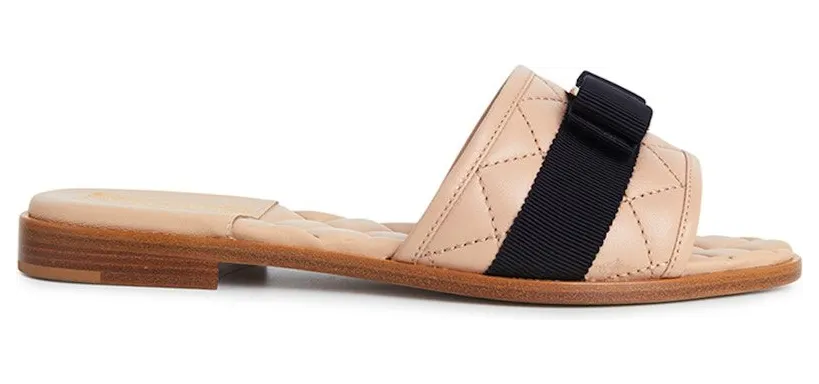 Ferragamo Vara Bow Quilted Slide Cookie (01D474-754668-1C)