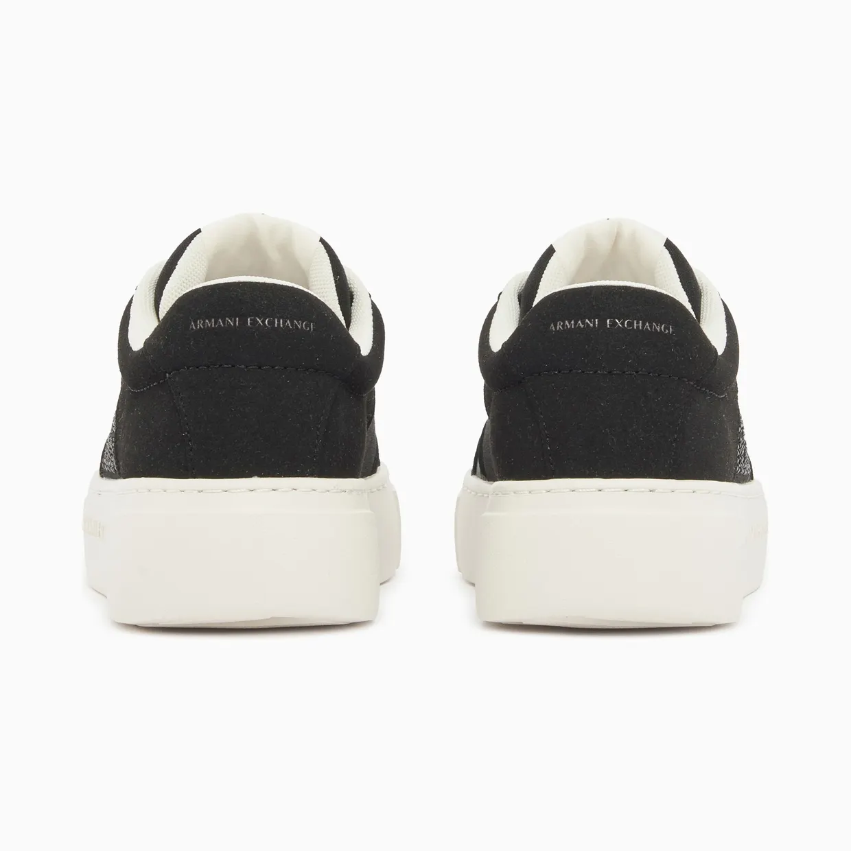 Armani Lace-Up Low-Top Sneakers In Textured Mesh With A Thick Sole (XW002788-AF23057-UC001) (4)