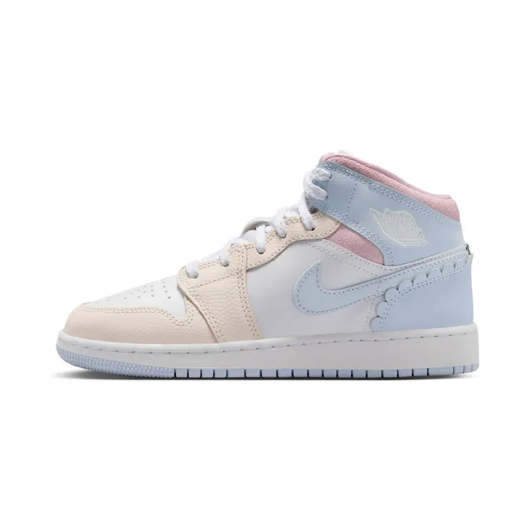 Air Jordan One Mid Half Blue / Pale Ivory / White (IB7057-403)