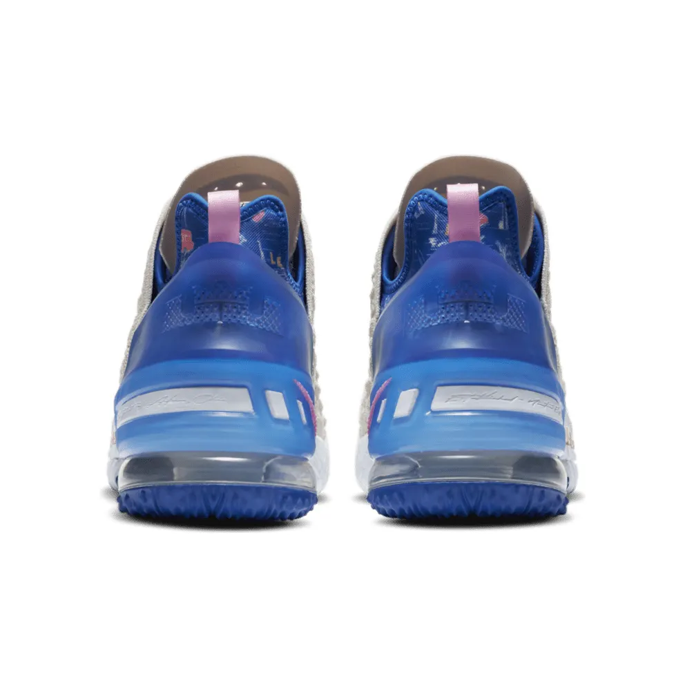 Nike LeBron 18 Los Angeles By Day Light Cream/Game Royal-Spiral Sage-Pink Glow (DB8148-200)