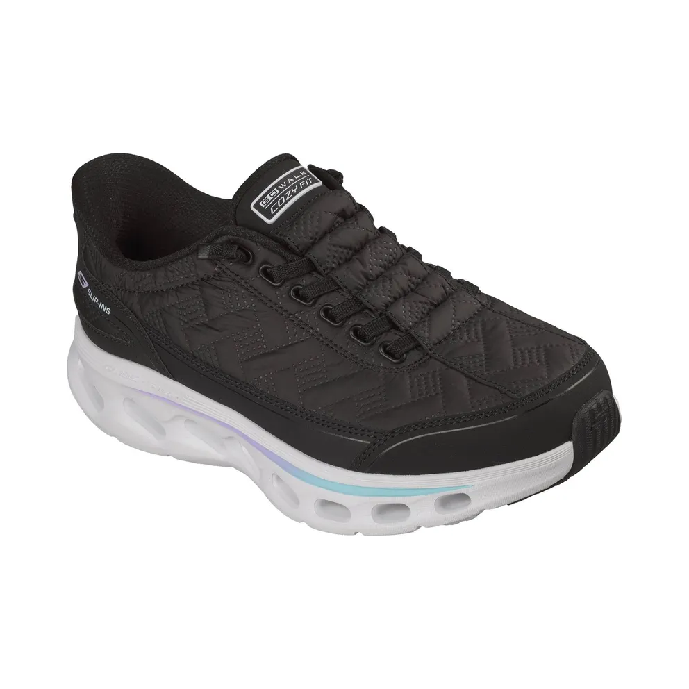 Skechers Slip-ins: GO Walk Glide-Step 2.0 “Cozy Fit Walker Sneaker Black” (125156BLK)