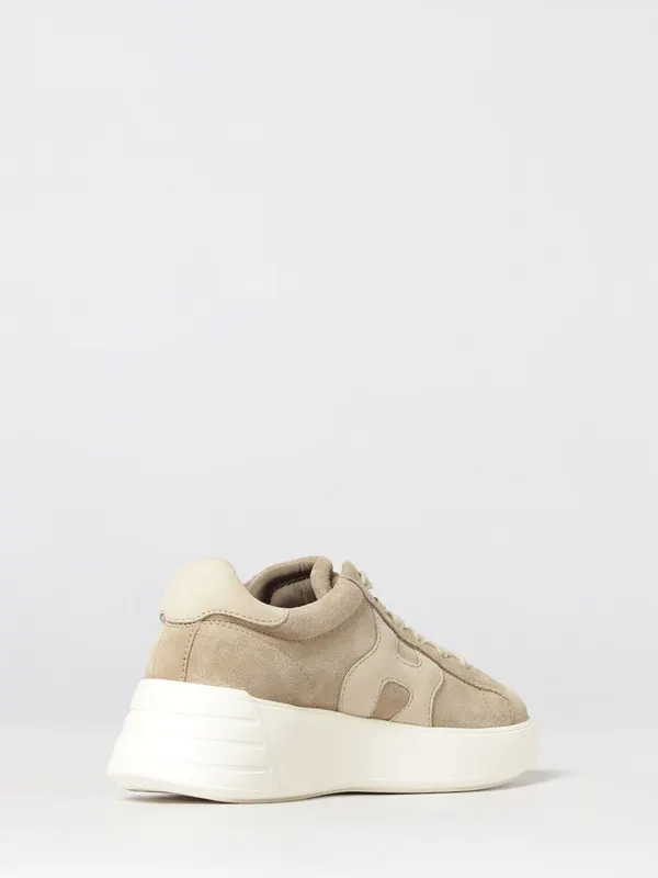Hogan Rebel Leather and Suede Sneakers with Chunky Sole Brown (HXW5620DN61FM60RZL) (2)