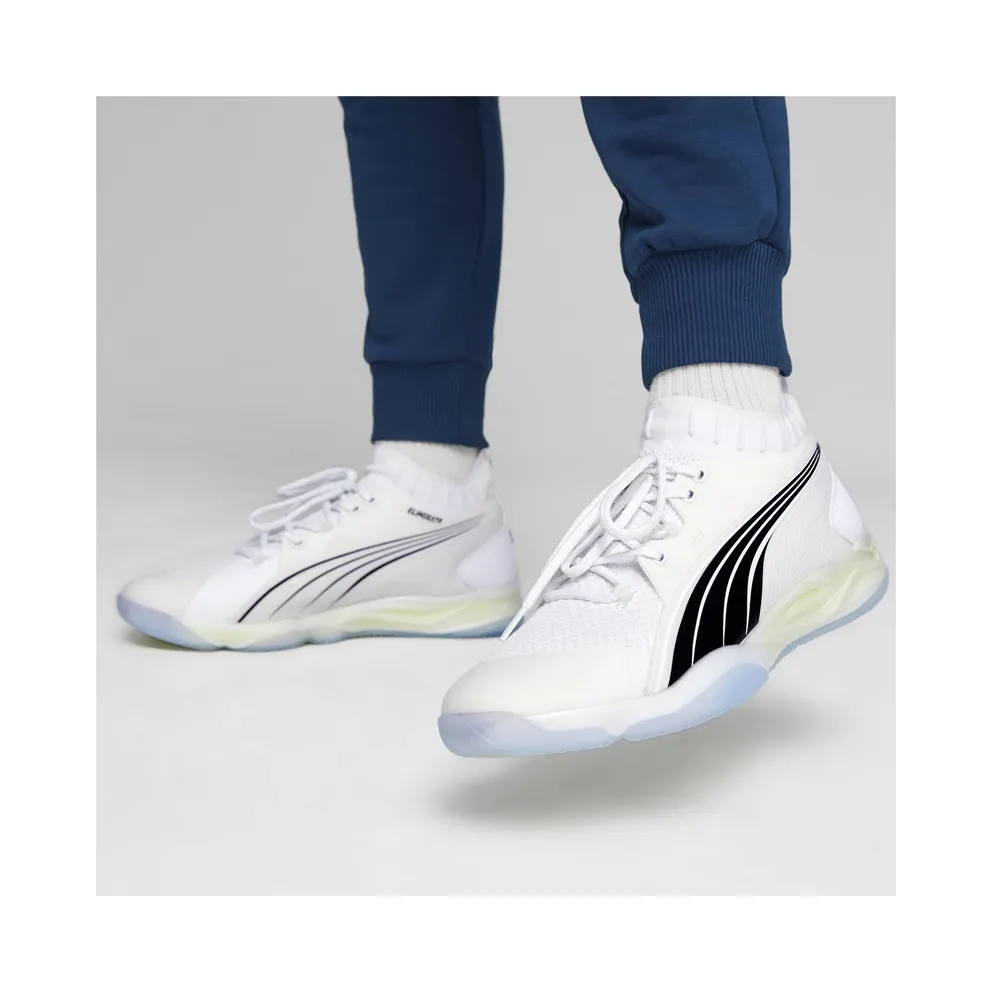 Puma Eliminate NITRO SQD Handball Shoes White/Black/Grey (107294-03)
