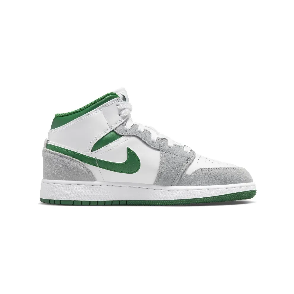 Air Jordan 1 Mid SE White Pine Green Smoke Grey (GS) (DC7248-103)