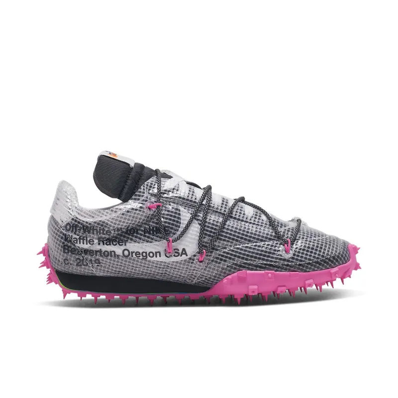 Nike Waffle Racer Off-White Black (W) Black/Laser Fuchsia-White (CD8180-001)