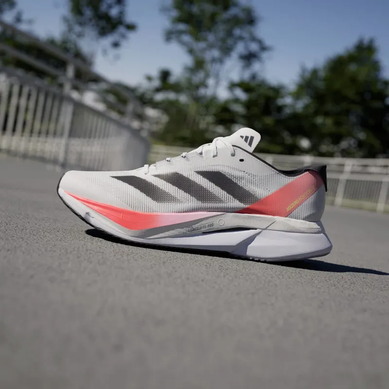 adidas Adizero Boston 12 Cloud White Aurora Met. Solar Red (IF9210)