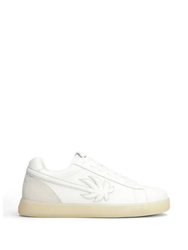 Palm Angels Palm Tennis Lea mit Baum-Patch – White (PMIA111S26LEA002)