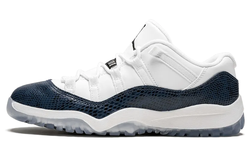 Air Jordan 11 Retro Low PS ‘Navy Snakeskin’ 2019 White/Black-Navy (CD6848-102)