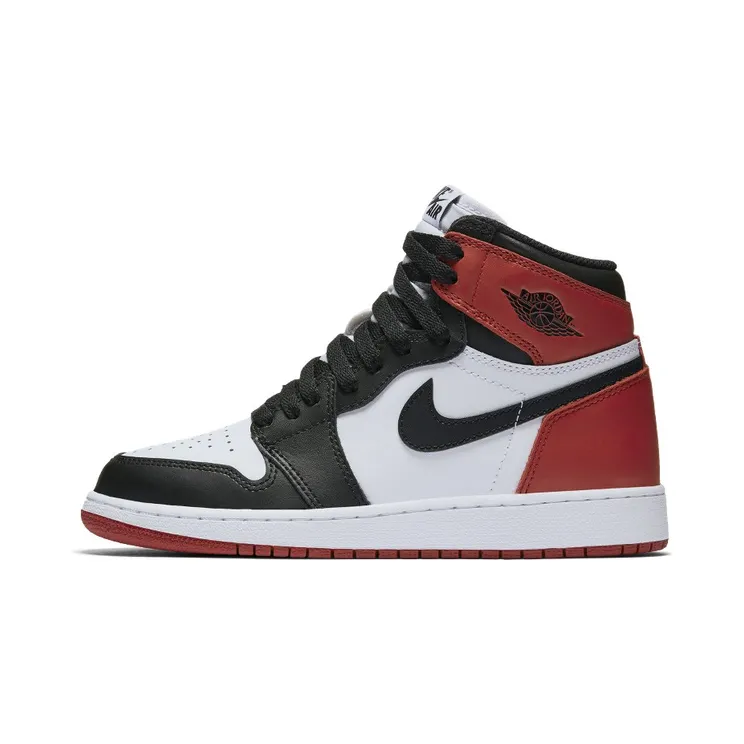 Air Jordan 1 Retro High OG BG Black Toe “White / Varsity Red / Black” (575441-125)
