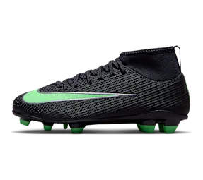Nike Jr. Mercurial Superfly 11 Club ‘ Multi-Ground High-Top “Black/Black/Illusion Green” (IU1795-001)
