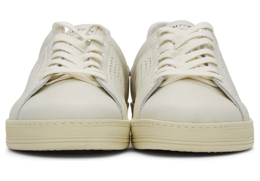 TOM FORD Black Grained Leather Warwick Sneakers (*J1045T-DAP) (2)