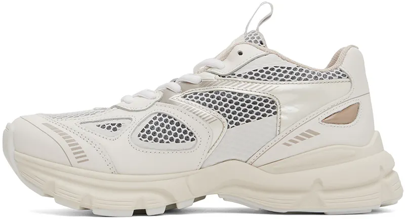 Axel Arigato White & Taupe Marathon Runner Sneakers (F0158042)